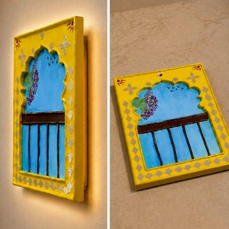 Handmade MDF Traditional Balcony Window Wall Art Set of 2